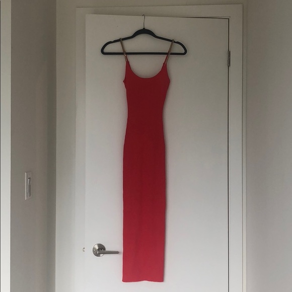 Brand new red dress with gold straps - Picture 3 of 5